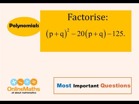 Ix Polynomials Factorise P Q 2 p Q 125 Youtube Ix Polynomials Factorise P Q 2 p Q 125 Youtube