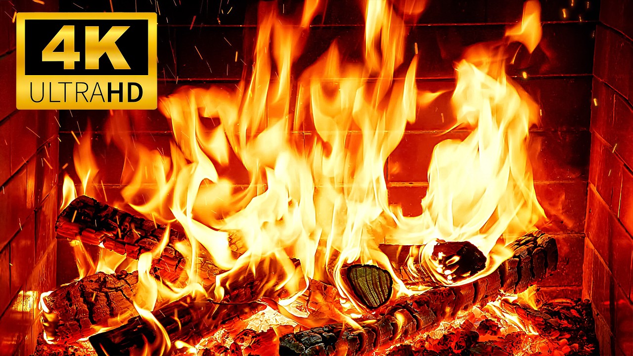 🔥 Extremely Cozy Fireplace 🔥 Wonderful Fireplace with Crackling Fire Sounds | 4K Fireplace Ambience