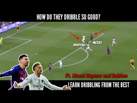 How to dribble like Messi? | How do best players dribble? | Ft. Messi Neymar & Robben |
