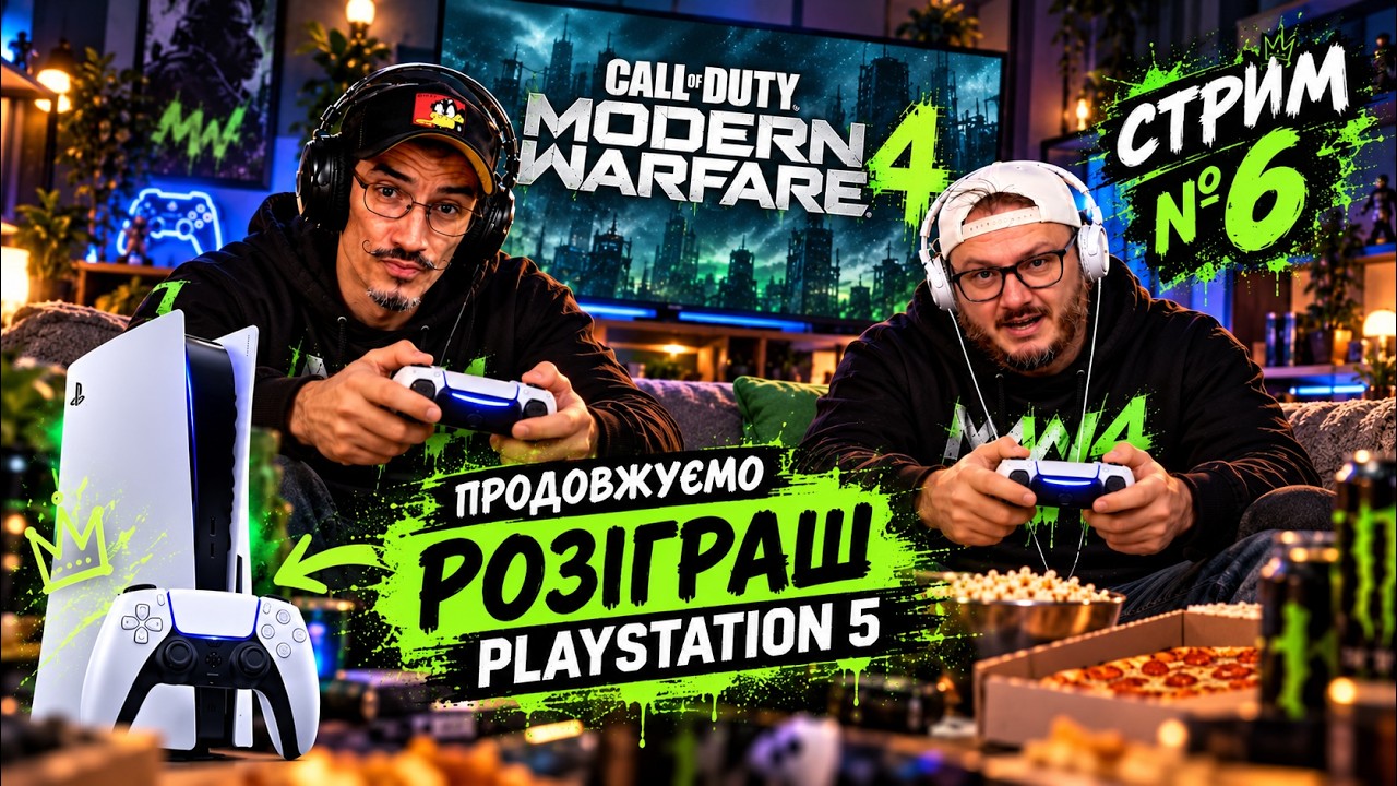MODERN WARFARE 4 + РОЗІГРАШ PS5! ШОСТИЙ СТРИМ — ПОГНАЛИ! — Transcript