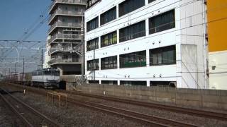 【総武快速線】1091レ EF65-2037牽引 貨物列車 本八幡通過