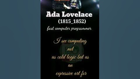 📜 Ada Lovelace: The First Computer Programmer@PeopleProfiles