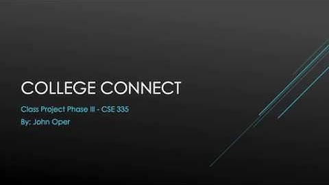 CSE 335 Phase 3 Project