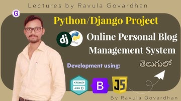 Online Personal Blog Management System | Python Django Projects in Telugu