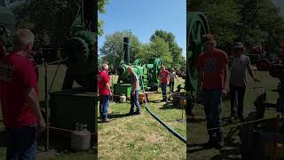 Trying to Starr the Buckeye Oil engine. They have a rosebud torch on the head.