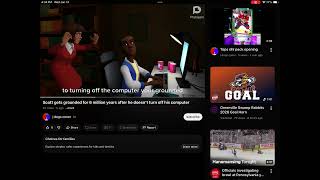 Plotagon story Scott gets grounded for 6 million years for not turning off the computer
