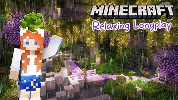 Lush Cave Frog Sanctuary | Rainy Minecraft Longplay (no commentary)
