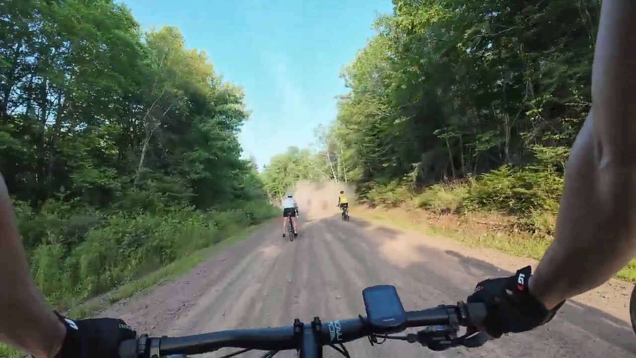 atv nearly takes out cyclists!