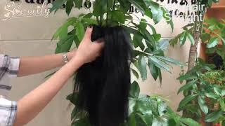 Brazilian 4x4 Closure Customized Wig 100% Human Virgin Straight Hair Lace Wigs for Women