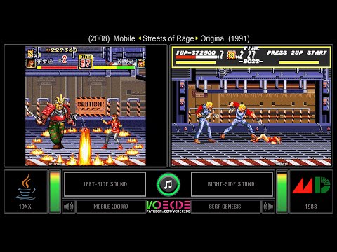 Streets of Rage (Mobile vs Sega Genesis) Side by Side Comparison