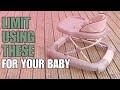 Pediatrician mom talks about bouncers, bumbo seats, exersaucers, jumpers, and walkers.