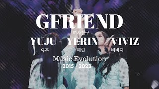 GFRIEND (With Soloist YERIN - YUJU and VIVIZ) - Music Evolution (2015 - 2023)