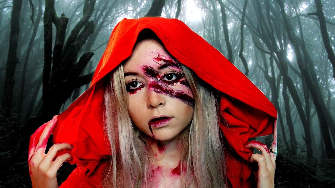 L'EFFRAYANT PETIT CHAPERON ROUGE - HALLOWEEN MAKEUP (FACILE ...