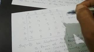 Linear programming assignment problem