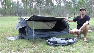 King Single Canvas Swag With Awning Features 2