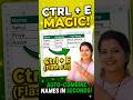 Excel Ctrl + E Magic Trick #excel #excelformula #excelshortcuts #dailyshorts #exceltips #excel