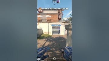 easy front bath smoke from fountain entrance CS2 Overpass #cs2 #counterstrike #shorts