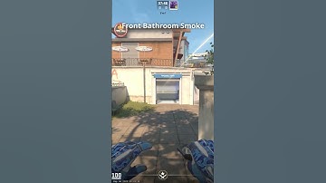easy front bath smoke from fountain entrance CS2 Overpass #cs2 #counterstrike #shorts