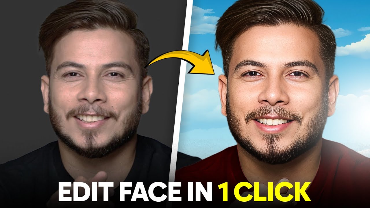Easy FACE Enhancer Tool For Thumbnail Design (In 1 Click) 🔥