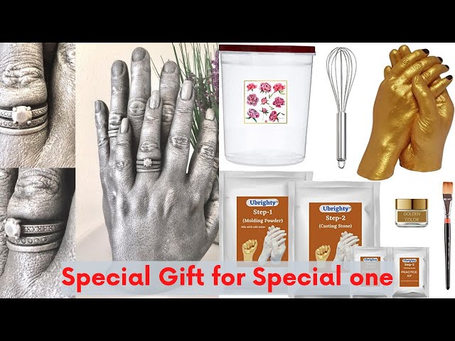 Ubrighty Hand Casting Kit for Couples, Baby, Gift, 3D Moulding