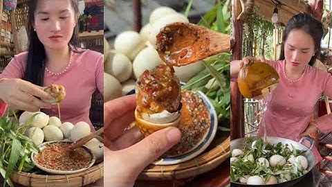 Hột vịt lộn luộc nước dừa ngọt quá cô chú anh chị ơi #chaukieumy2k 