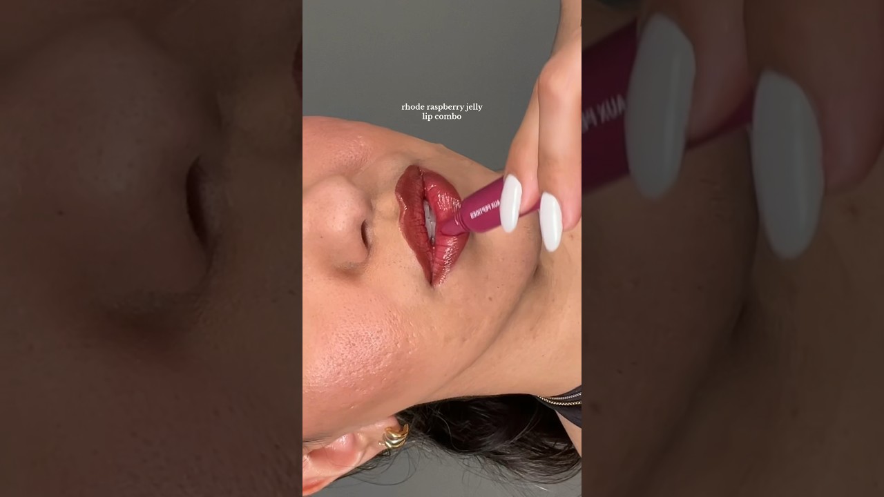 Berry Lip combo with Rhode Skin Lip Tint in Raspberry Jelly 