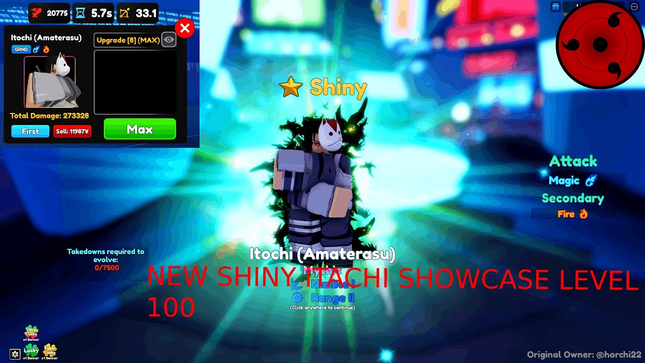 New Shiny Itachi Showcase Anime adventures 