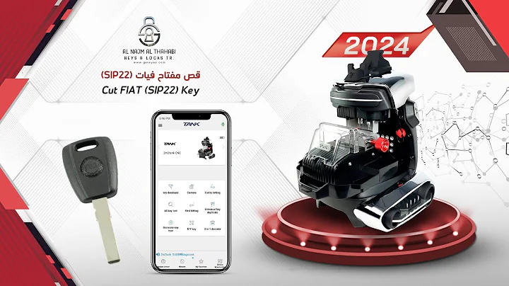 Cut FIAT /SIP22/ Key by Bitting / 2024 New 2M2 Tank 2 Pro Key Cutting Machine.