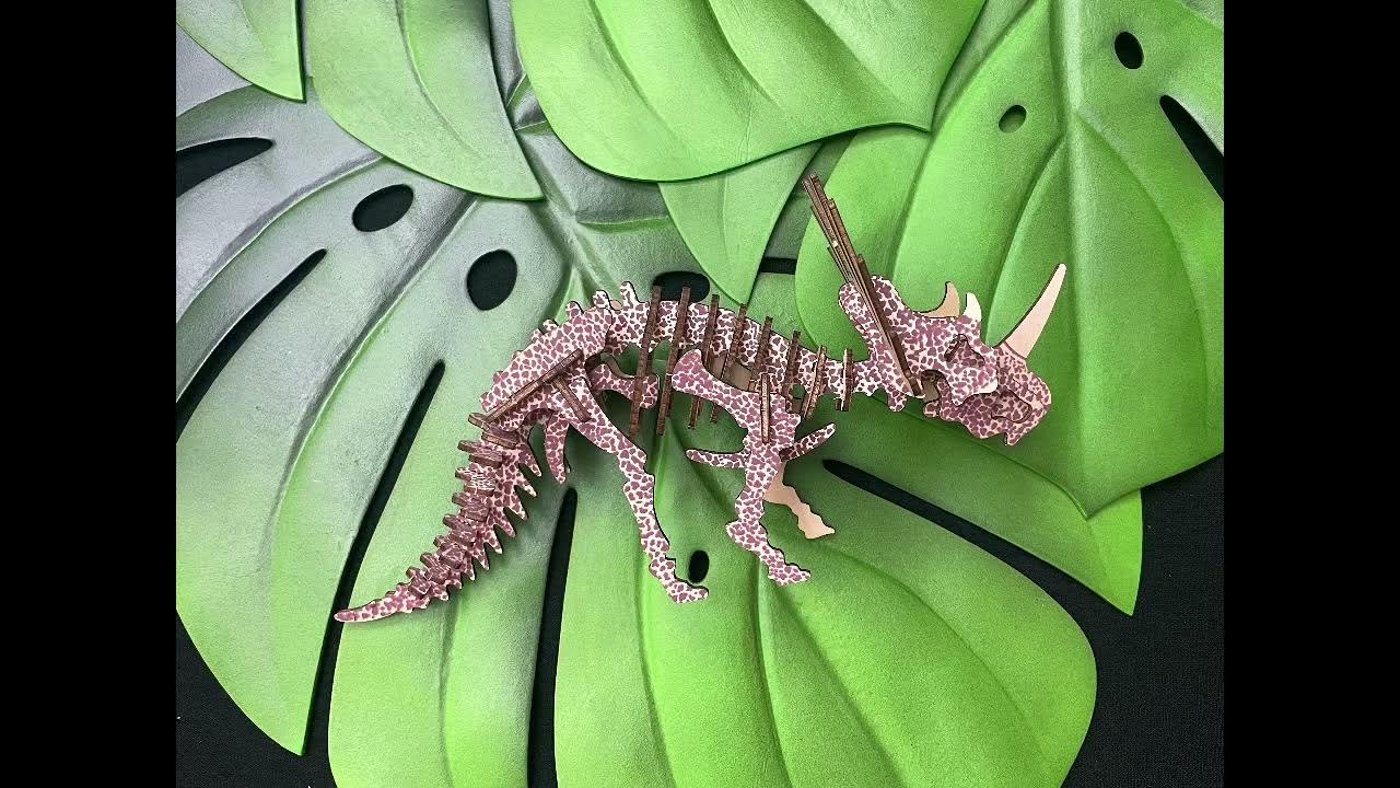 Assembling a 3d dinosaur puzzle. YouTube