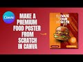 Burger Ad Design in Canva | Design Process 🍔🔥