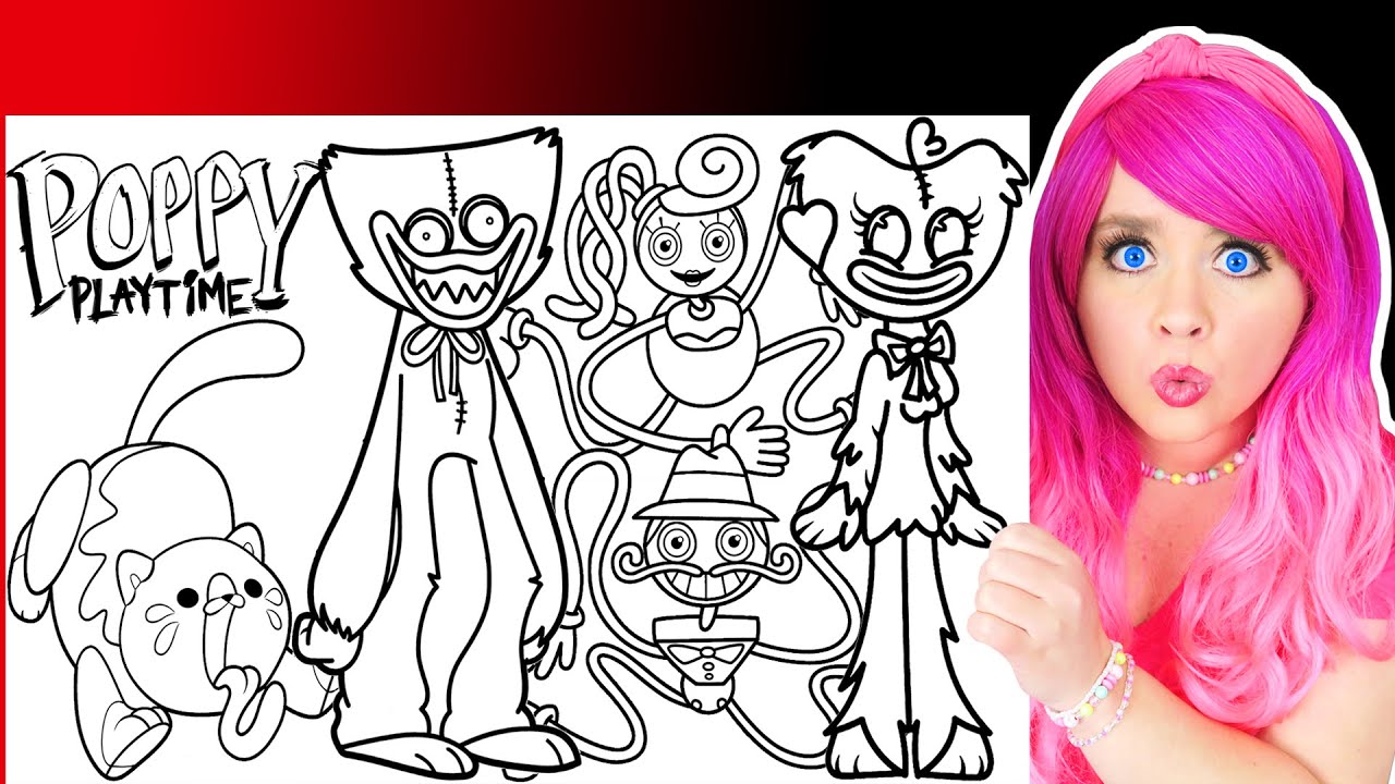 24 coloring pages of Poppy Playtime