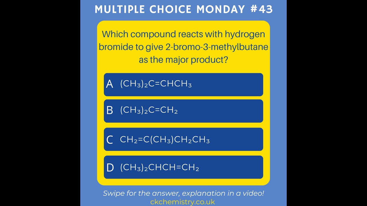 Chemistry A Level multiple choice: organic mechanisms - YouTube