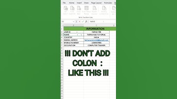 Interview question How to insert automatic colon just seconds😲#excel#viral shorts#trend