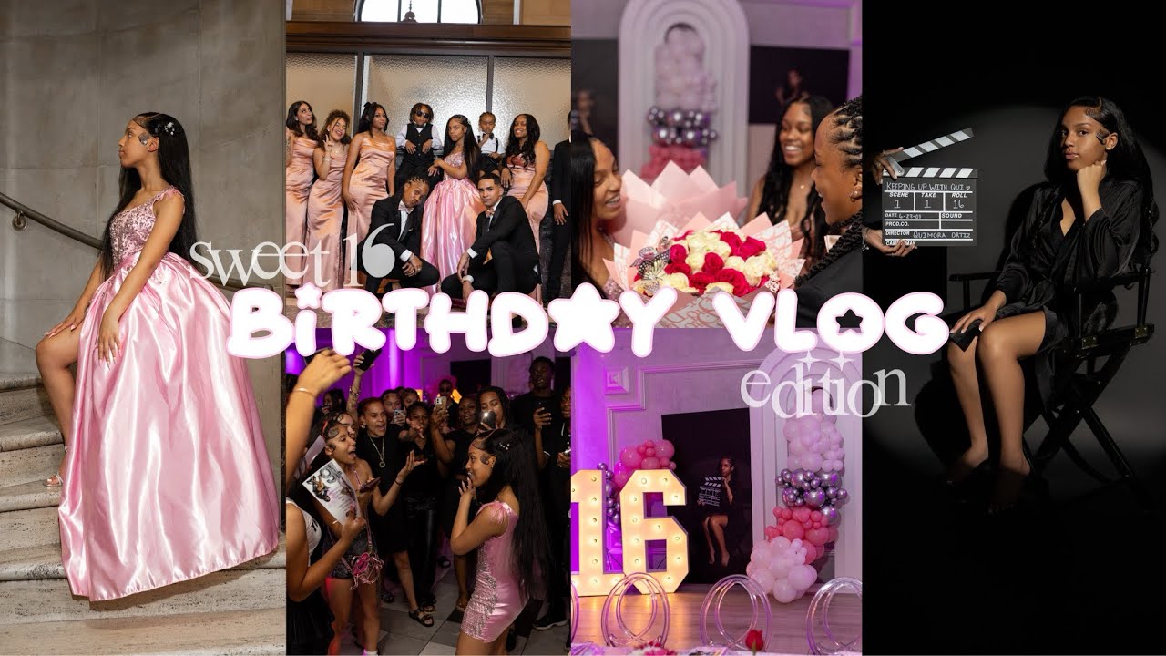 16-й день рождения, видеоблог + | Подготовка | маникюр, прическа, вечеринка, фотосессия и многое ...