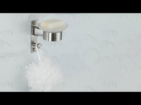 Мильниця Frap F30402, з гачком для рушника, нержавіюча сталь, видео 1