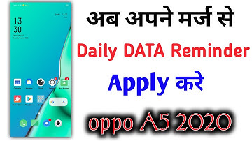 How to set DATA Reminder for android Oppo A5 2020