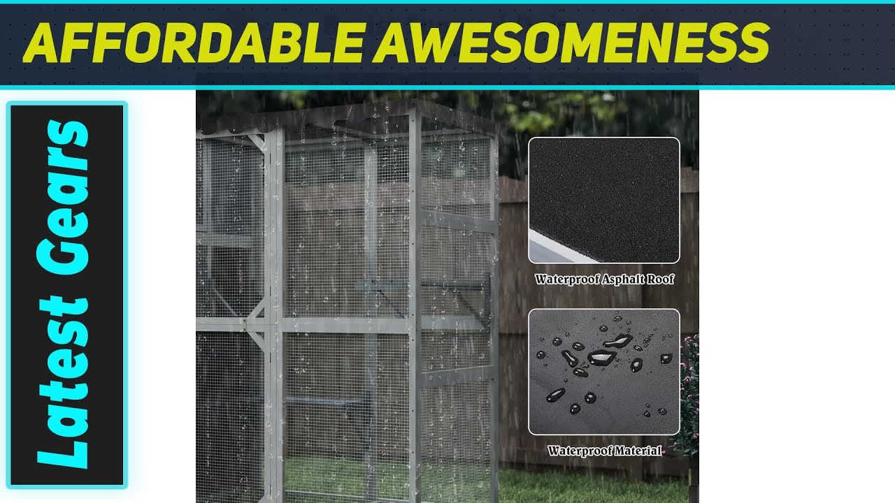 `COZIWOW Cat Catio: ИДЕАЛЬНЫЙ рай на открытом воздухе для ваших кошачьих друзей!