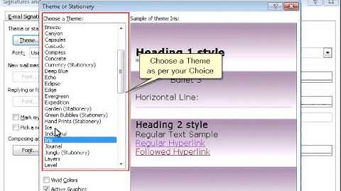 Add Default Theme to Outlook Email