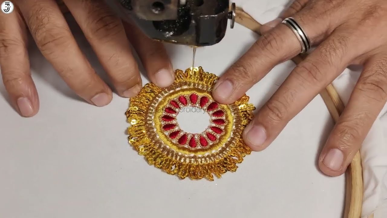 Beautiful machine embroidery creation | Embroidery machine work 