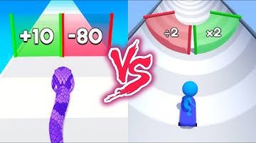 Snake Run Race VS Skate Master- All Levels SpeedRun Gameplay Android iOS Ep1