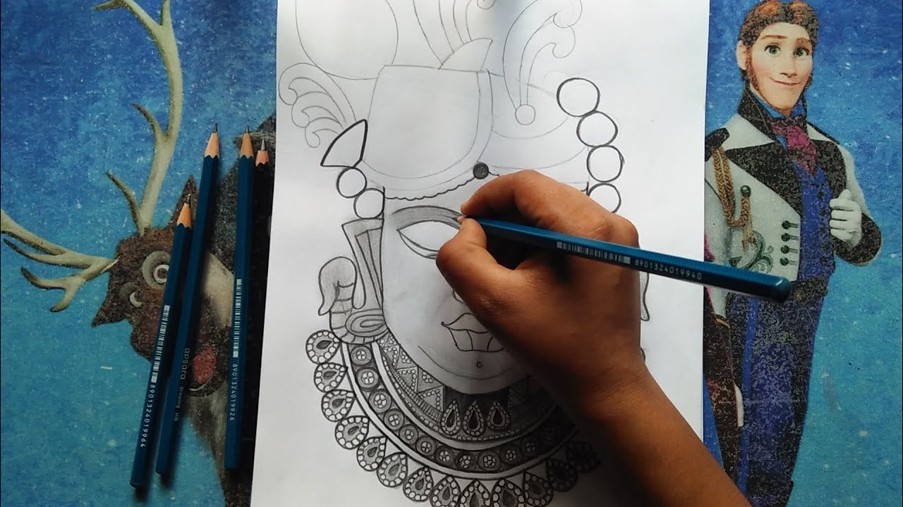How to draw banke bihari lal beautiful art tutorial || Step by step ...