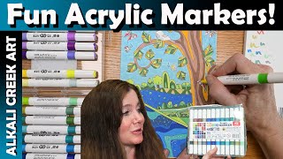 Fun Acrylic Markers and Viviva Coloring Books - a great combination!
