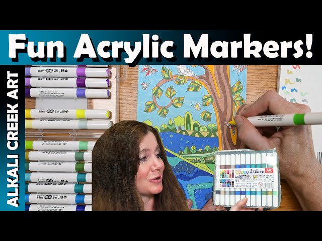 Fun Acrylic Markers and Viviva Coloring Books - a great combination! 