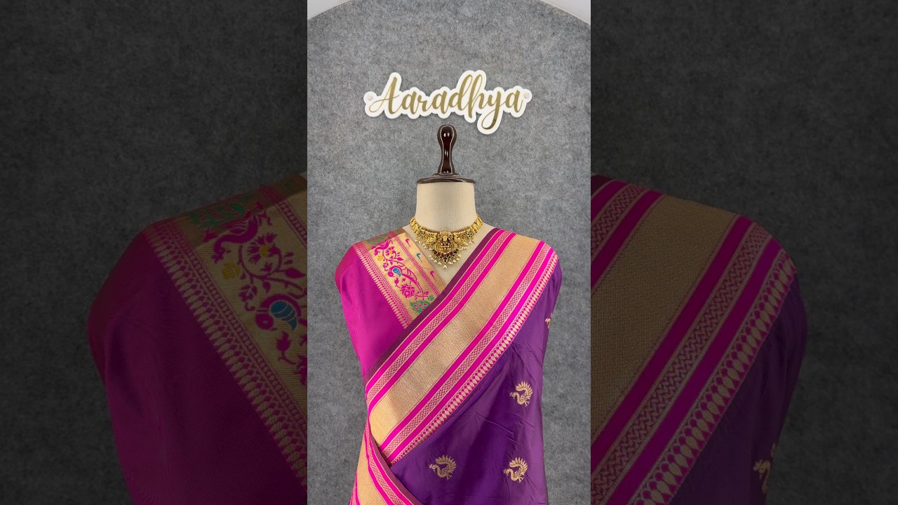 Traditional Paithani Kadiyal Border Saree