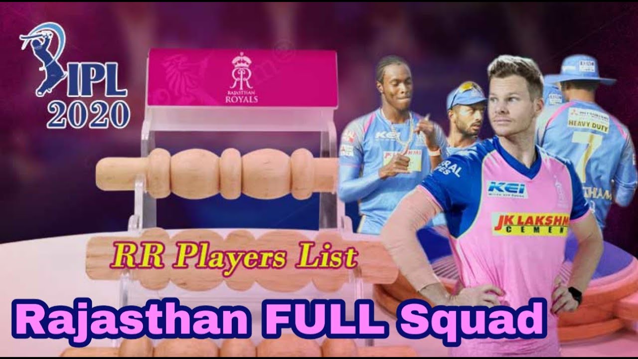 IPL2020 -  Rajasthan Royals Full  Team Squad | RR  Squad 2020 | RR Player List 2020 |MY Cricket News