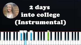 Aimee Carty - 2 days into college (Piano Tutorial Instrumental how she plays it)