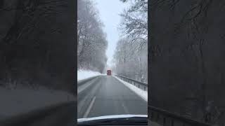 #зима #снег #германия #трасса #дорога #автобан #природа #путешествие #winter #snowroad