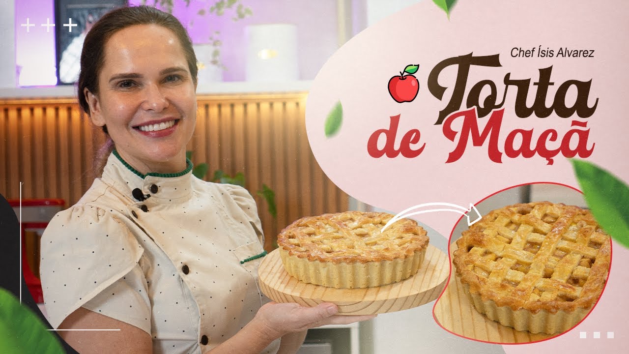 TORTA DE MAÇÃ CINEMATOGRÁFICA🍎🥧 | Receita tradicional | Chef Ísis Alvarez