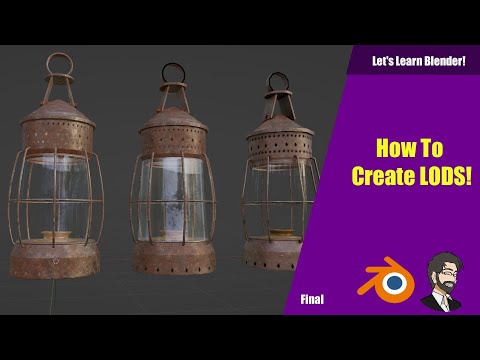 Creating and Baking our LODS To Make Our Asset Game Ready! Lets Learn Blender!