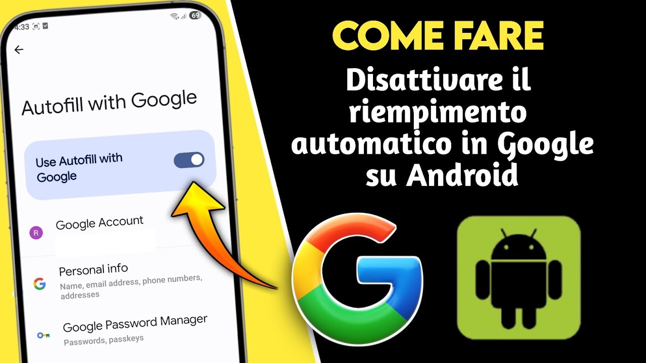 Come disattivare la compilazione automatica su Google | Disable Autofill in Chrome (Android)